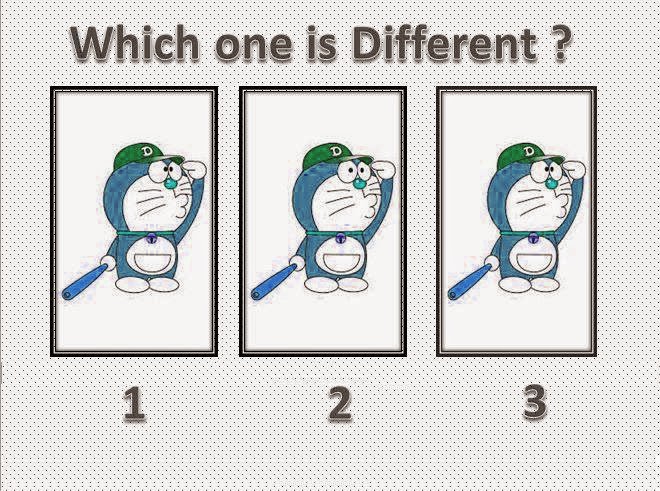 Odd one out Doraemon picture riddle