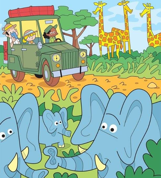 Find the Hidden Clock In This Jungle Safari Scene 
